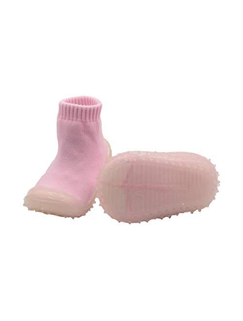 Skidders Baby Toddler Girls Grip with Rubber Soles Non-Slip Flexible Shoes