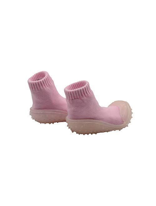 Skidders Baby Toddler Girls Grip with Rubber Soles Non-Slip Flexible Shoes