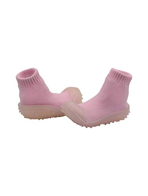 Skidders Baby Toddler Girls Grip with Rubber Soles Non-Slip Flexible Shoes