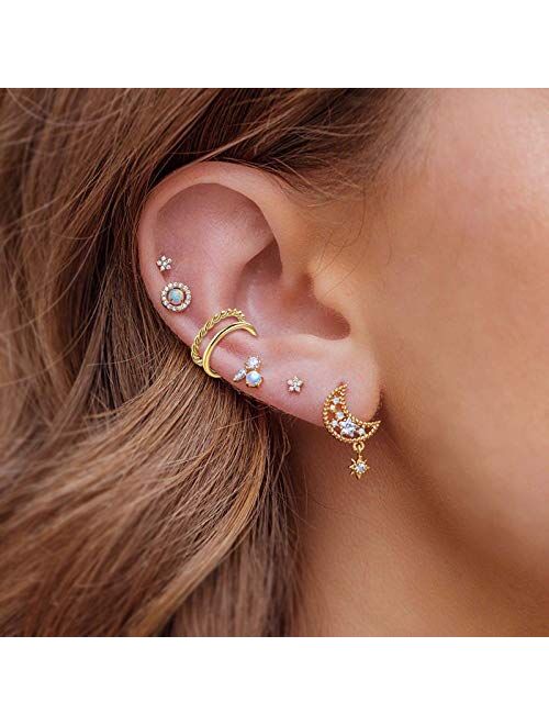 Milacolato 925 Sterling Silver Non Pierced Ear Cuff Earrings Handmade Helix Cartilage Piercing Jewelry Fashion Wrap Ear Cuff Earrings for Women