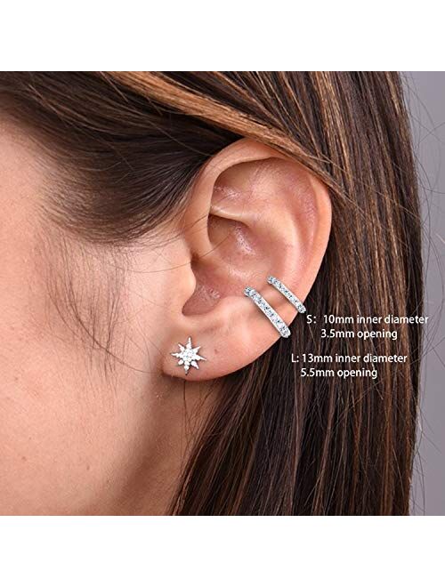 Sterling Silver Ear Cuffs No Piercings Non Pierced Cuff - Set of 2