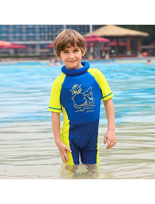 Gogokids Boys Float Suit Floating Swimwear Kids One Piece Buoyancy Swimsuit Baby Sleeveless Swimming Costume Swim Training 