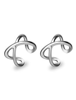 YFN Ear Cuff Earring for Women 925 Sterling Silver Non Pierced Ear Cartilage Clip Earrings for Women Girl