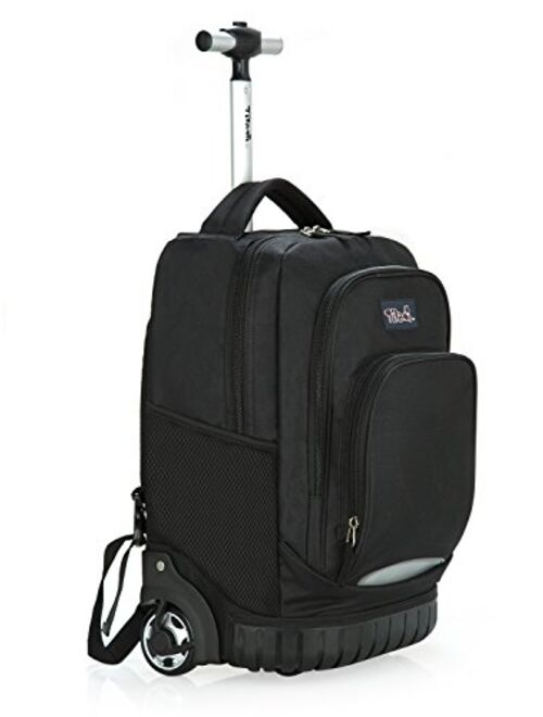 Tilami Kids Rolling Backpack 18 inch Boys and Girls Laptop Backpack