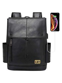 LXY Backpack Purse for Women Men, 15.6 Inches Laptop Bookbag with USB Charging Port