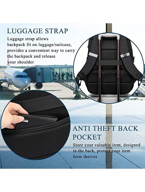 Extra Large Backpack for Men 50L,Durable Travel Laptop Backpack Gifts for Women Men with USB Charging Port,TSA Friendly Big Business Computer Bag College School Bookbags 