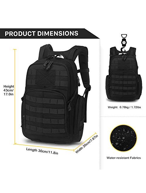 Mardingtop 25L/35L/40L Tactical Backpacks Molle Hiking daypacks for Motorcycle Camping Hiking Military Traveling
