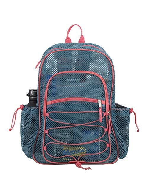Eastsport XL Semi-Transparent Mesh Backpack with Comfort Padded Straps and Bungee