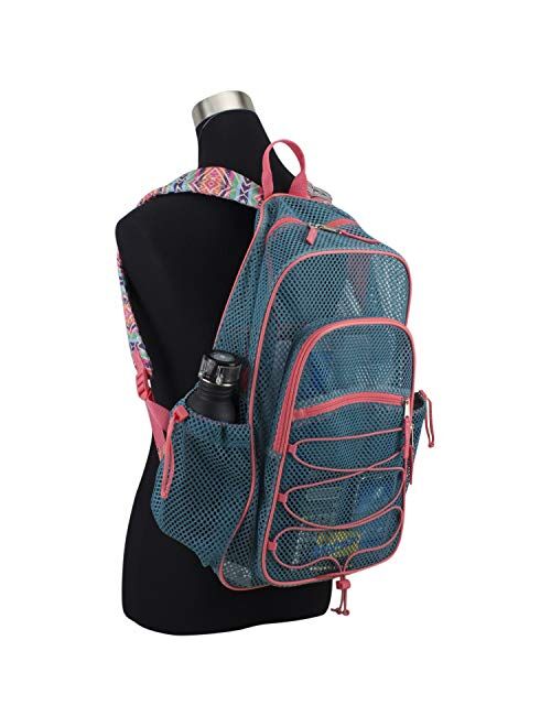 Eastsport XL Semi-Transparent Mesh Backpack with Comfort Padded Straps and Bungee