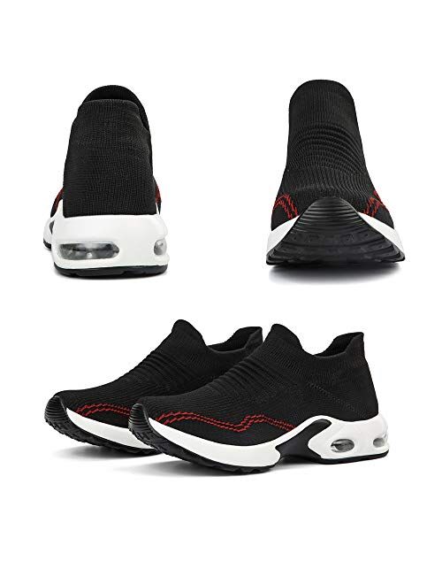 ZASEPY Women's Walking Shoes Light Sock Sneakers Slip On Balenciaga Look Breathable Mesh Platform Loafers Tennis Running