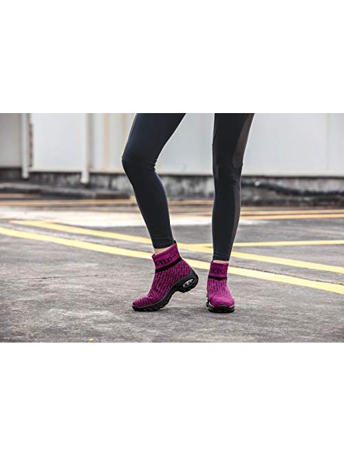 Aokelato Womens Walking Shoes Slip on Mesh Air Cushion Comfort Wedge Platform Balenciaga Look Casual Shoes