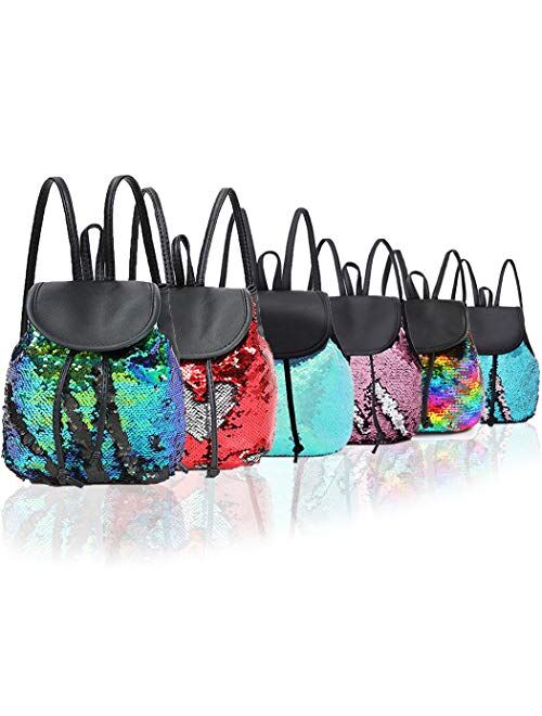 yisi Flip Sequins Mini Backpack Small Backpack Purse for Teen Girls Gift for School