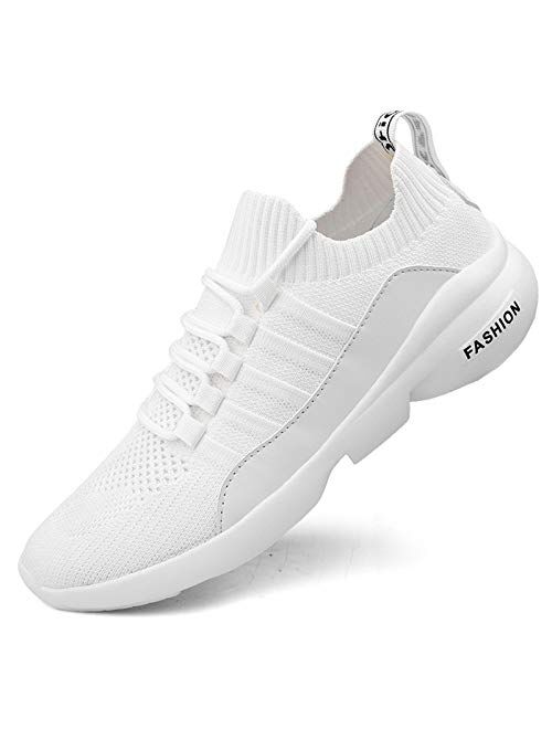 FUJEAK Men Running Shoes Men Casual Breathable Walking Shoes Sport Athletic Sneakers Balenciaga Look Comfortable Lightweight Shoes