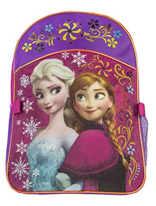 Frozen Backpack with Matching Lunchbox Set Featuring Anna and Elsa