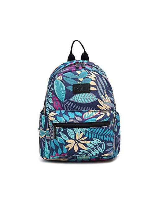 Fvstar Floral Cute Teen Girls Backpack Purse Outdoor Mini Backpack Purse Canvas Travel Bags