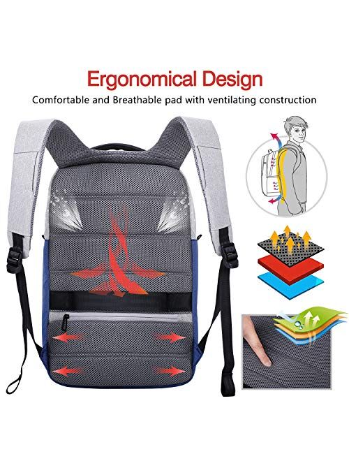 OUTJOY Laptop Backpack for Men Lightweight Waterproof Anti-Theft Travel Backpack School Backpack Computer Backpack Laptop Bag