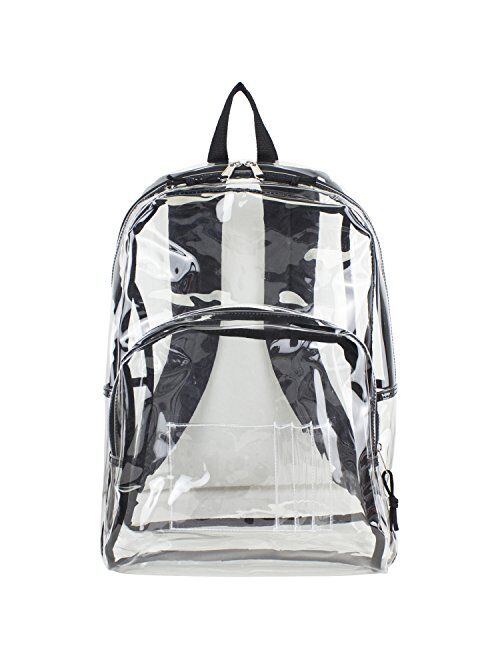 Eastsport Clear Dome Backpack with Adjustable Printed Padded Straps