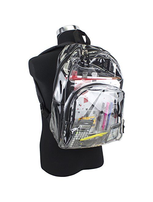 Eastsport Clear Dome Backpack with Adjustable Printed Padded Straps