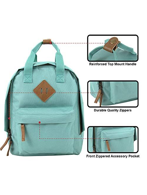 Canvas Mini Backpack for Everyday & Day Pack Rucksack in Solid Color Blocks
