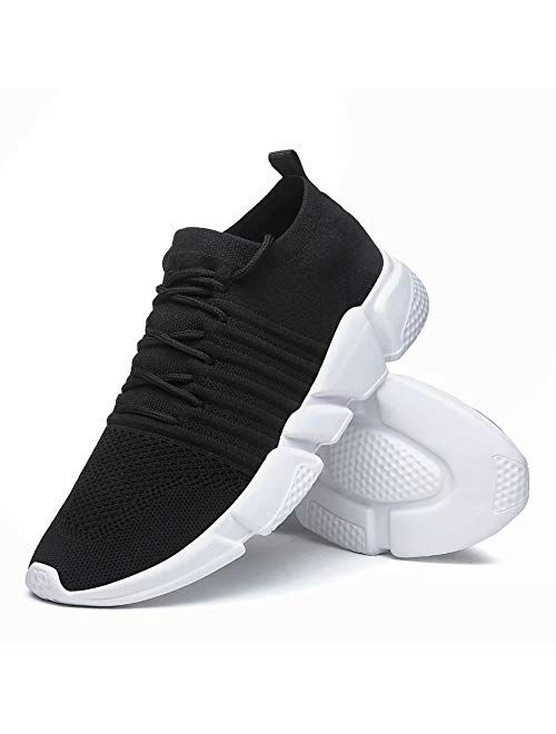 GSLMOLN Mens Fashion Sneakers Slip on Balenciaga Look Breathable Lightweight Casual Walking Shoes