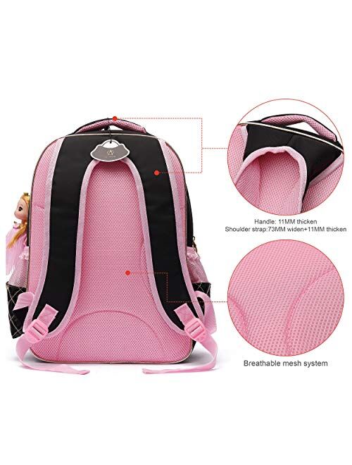 Backpack for Girls, Waterproof Kids Backpacks School Bag Toddler Bookbags Cute Travel Daypack