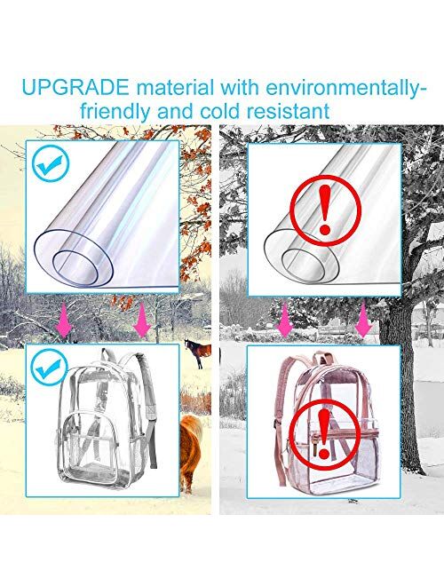 Clear Backpack, Transparent Backpacks Stadium Approved, Heavy Duty See Through Backpack