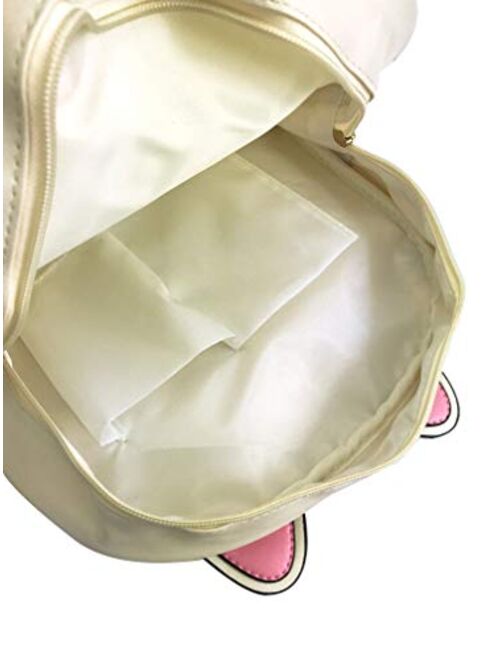 SteamedBun Cat Ita Bag Ears Candy Leather Ita Backpack Girls Transparent Window School Pins Bag
