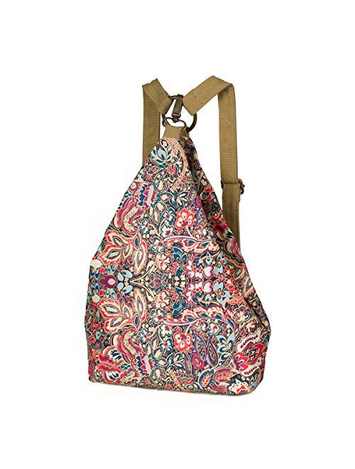Black Butterfly Women's national wind new canvas bag shoulder bag backpack (small)