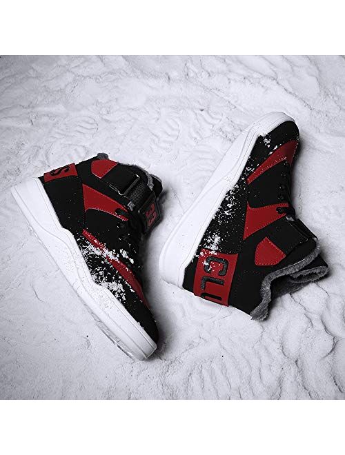 KUXIE Shoes Men's High Top Fashion Sneakers Balenciaga Look Casual Sports Shoes Training Leather Shoes Mens Flats