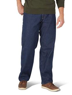 Authentics Men's Fleece Lined Carpenter Pant,Dark Indigo,38W X 32L