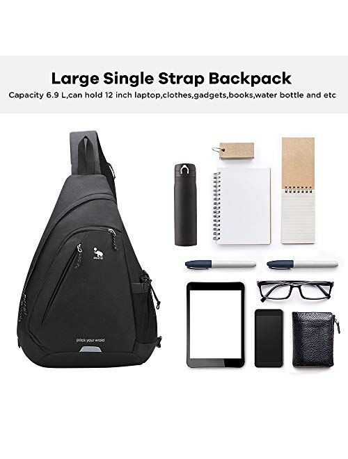 OIWAS One Strap Backpack for Men Single Strap Backpack Sling Bag Crossbody Shoulder Daypack for Boys Women