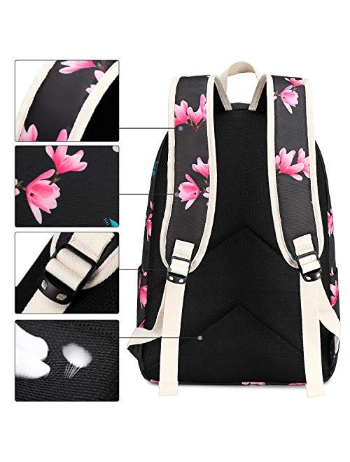 Bookbag School Backpack Girls Cute Schoolbag for 15 inch Laptop backpack set