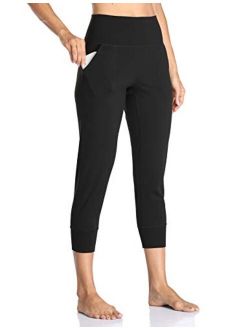 Women's High Waisted Capri Length Fitted Joggers