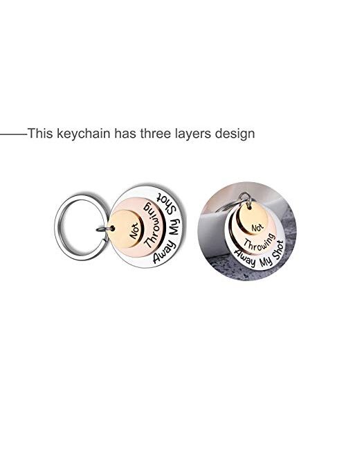 Hamilton Merchandise Music Gift Keychain Keyring