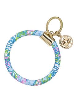 Leatherette Round Key Ring Keychain Bracelets