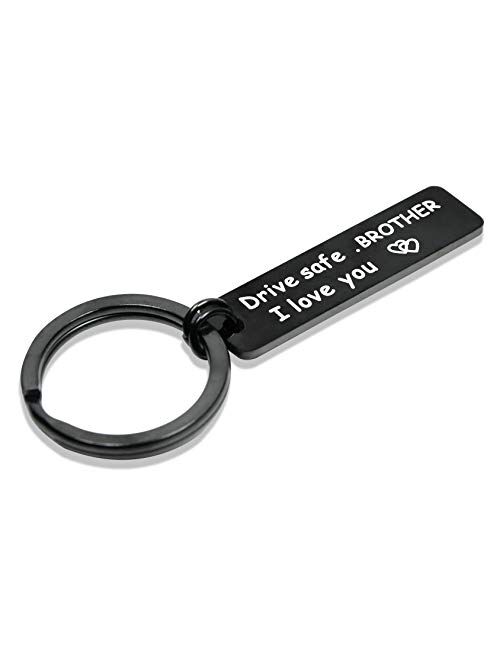 Drive Safe Keychain for Brother Be Safe Dad I Love You keychains for Uncle Gifts for Grandpa