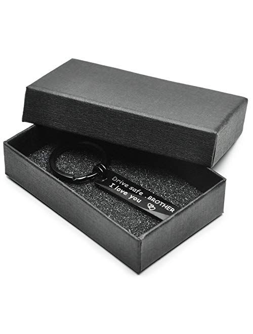 Drive Safe Keychain for Brother Be Safe Dad I Love You keychains for Uncle Gifts for Grandpa