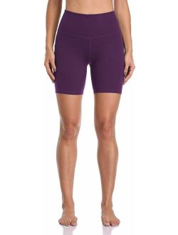 Women's High Waisted Yoga Shorts with Pockets 6" Inseam Workout Bi