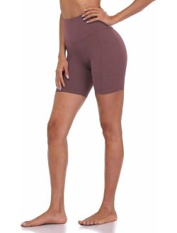 Women's High Waisted Yoga Shorts with Pockets 6" Inseam Workout Sh