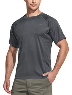 Men's UPF 50+ UV Sun Protection Outdoor Shirts, Atheletic Running Hiking Short Sleeve Shirt, Cool Dry fit T-Shirts