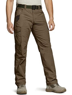 Men's Ripstop Work Pants, Water Repellent Tactical Pants, Outdoor Utility Operator EDC Straight/Cargo Pants