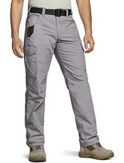 Men's Ripstop Work Pants, Water Repellent Tactical Pants, Outdoor Utility Operator EDC Straight/Cargo Pants