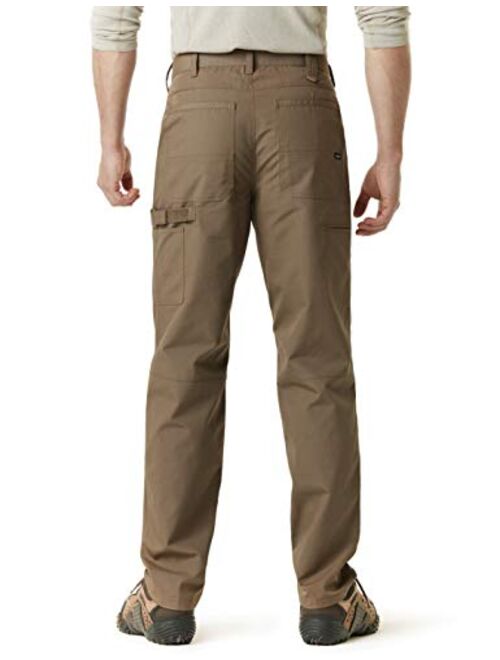 CQR Men's Ripstop Work Pants, Water Repellent Tactical Pants, Outdoor Utility Operator EDC Straight/Cargo Pants