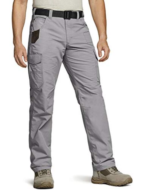 CQR Men's Ripstop Work Pants, Water Repellent Tactical Pants, Outdoor Utility Operator EDC Straight/Cargo Pants
