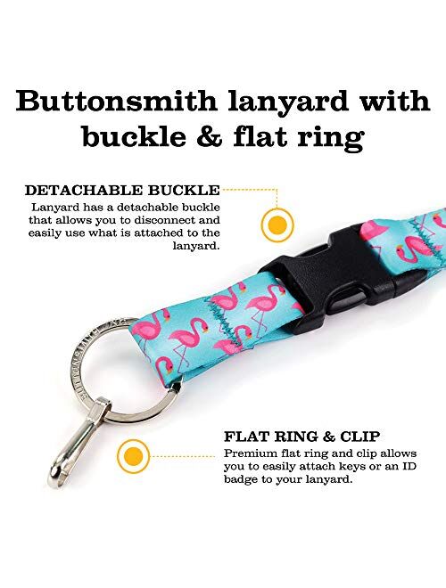 Buttonsmith Animals Lanyard - Premium with Buckle, Breakaway and Wristlet - Made in The USA