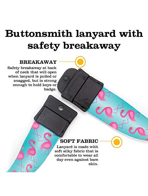 Buttonsmith Animals Lanyard - Premium with Buckle, Breakaway and Wristlet - Made in The USA