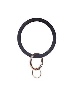 YAKA Silicone Wrist Circle Keychain Bracelet Rubber Bangle Round Keyring Holder