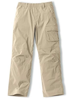 Kids Youth Hiking Cargo Pants, UPF 50  Quick Dry Convertible Zip Off/Regular Pants, Outdoor Camping Pants