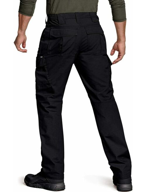 CQR Men's Tactical Pants, Water Repellent Ripstop Cargo Pants, Lightweight EDC H