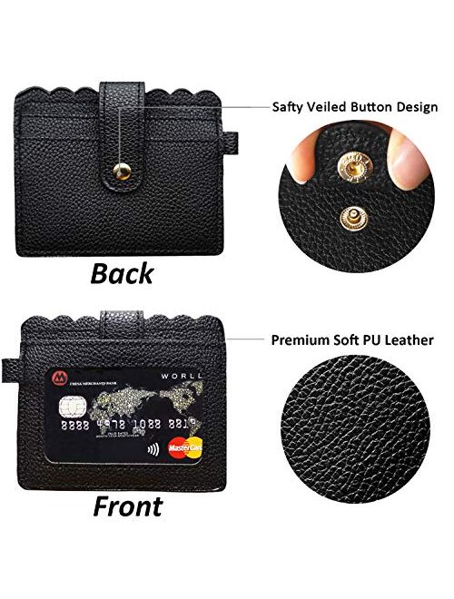 Bracelet Keychain Wallet, Minta PU Leather Bangle Key Ring Card Holder Wristlet Key Chain Bracelet Wallet for Women Girls